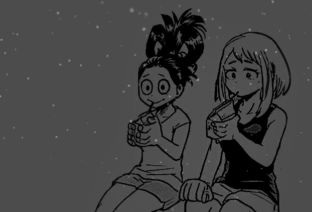 tsuyu and 'chaco vibing