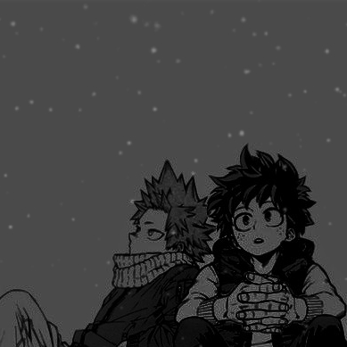 kirishima and midoriya sitting